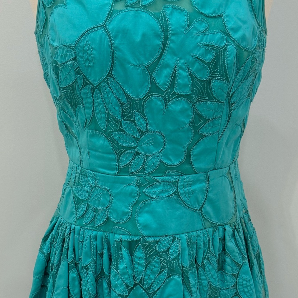 Elegant Per Se Teal Lace Dress - Size 2 - Picture 3 of 7